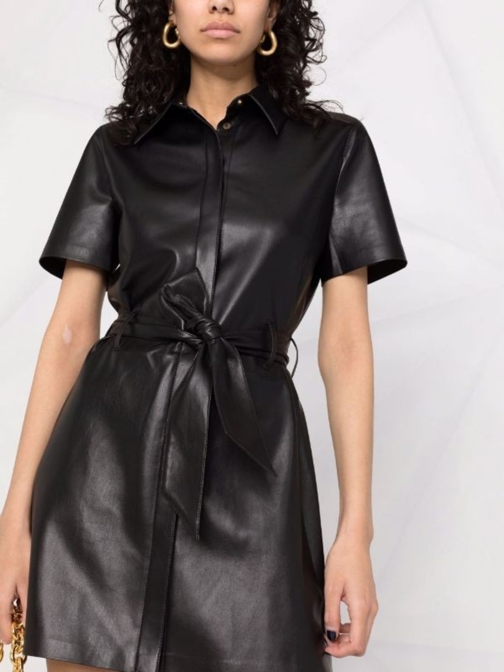 Nanushka Belted Mini Skirt Dress